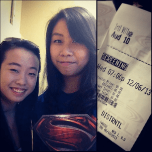 The ticket being the Superman logo I'm holding up :P 